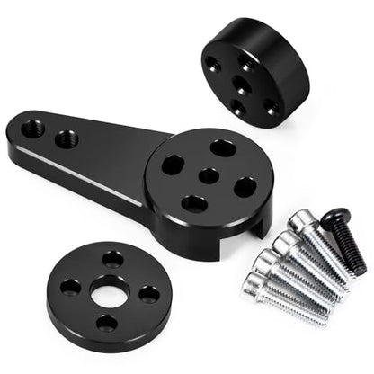 Adjustable Servo Horn 15T Aluminum Servo Arm Upgrade for 1/5 RC Buggy Truck Short Course Car (Black) - color: Black