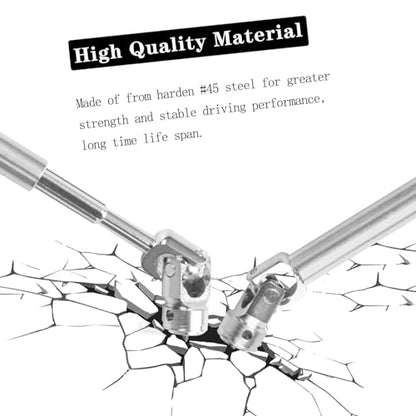Drive Shaft 85-122MM &95-137MM Upgrades Part for 1/10 Axia 1 SCX10 SCX10 II 90046 SCX10 III AXI03007 TRX4 D90 RC Crawler,Universal Driveshaft,Steel Full Metal Axles,2PCS,Silver - style: silver/85-122&95-137