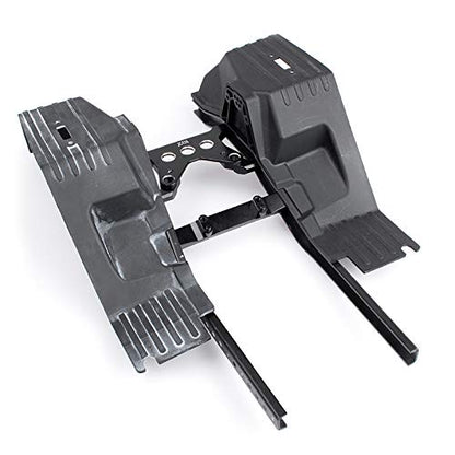 KYX Racing Aluminum Cross Member Bracket Fixed Seat Brace Battery Tray Mount for 1/10 RC Crawler Car Axial SCX10 III AXI03007 SCX10.3 (Black)
