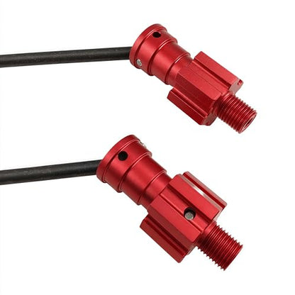 10mm Aluminum Widened Wheel Hex Nut & Axle Set for 1/5 X-MAXX 8S (Red) | 77086-4,7768 7756,Upgrade Parts,High Strength,CNC Machined,Precision Fit,Wear Resistant,Heavy Duty - color: Red