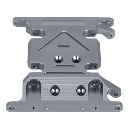 Aluminum Center Transmission Skid Plate Mount for Axial SCX10 II 90046 90047 1/10 RC Crawler Upgrades Parts (Titanium) - color: Titanium