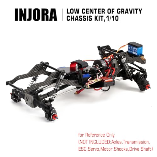 INJORA 313/324mm Wheelbase Chassis Kit LCG Carbon Fiber Frame Girder for 1/10 RC Crawler TRX4 Upgrade Parts