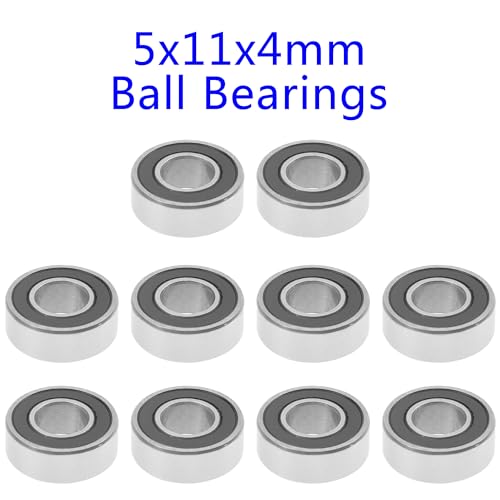 15Pcs ShareGoo RC Rubber Sealed Ball Bearings Kit 5x8x2.5mm 5x11x4mm Compatible with Tamiya Grasshopper Lunchbox Hornet 1/10 RC Car Upgrade Parts