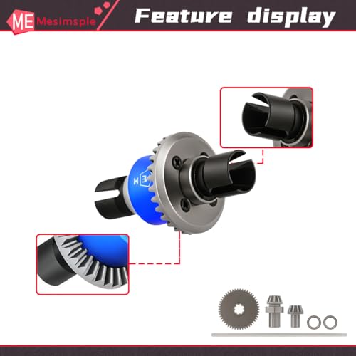 Front Rear Differential Diff Spur Input Gear Kit for 1/14 14301 14302 14303 RC Car Upgrade Parts