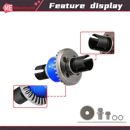 Front Rear Differential Diff Spur Input Gear Kit for 1/14 14301 14302 14303 RC Car Upgrade Parts