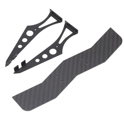 Carbon Fiber RC Car Tail Wing, Universal Rear Spoiler for 1/10 Scale RC Cars, Lightweight High - Strength Rear Wing with Brackets for TT02 XV01 PTG2 Drift Racing