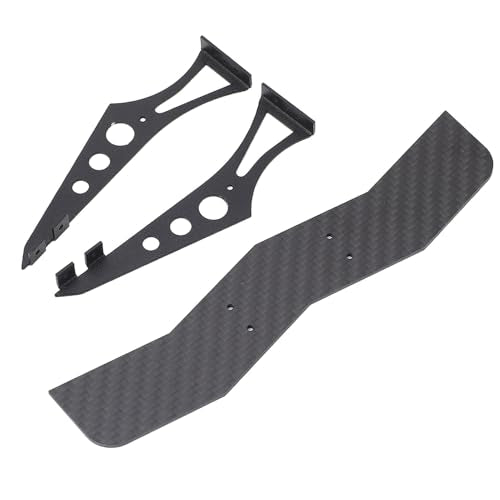 RiToEasysports RC Car Tail Wing Carbon Fiber Rear Spoiler for 1 10 RC Cars Universal Replacement with Aluminum Alloy Mounts Predrilled Design for TT02 XV01 PTG2 Drift Racing