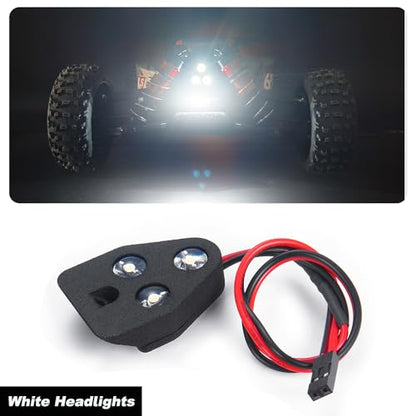 MOHERO RC Car LED Light Kit - Front & Rear Light Kits - Headlight Taillights Set for 1/8 Typhon 6S 4WD BLX Buggy TLR Tuned Upgrade Parts