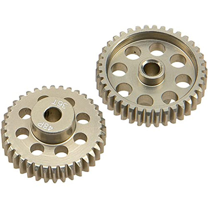 ShareGoo 7075 Aluminum Alloy 48P 3.175mm Pinion Gear Sets 36T 37T 38T 39T Motor Gears Fit 3.175mm (1/8-Inch) Shaft Compatible with HPI Losi Axial Traxxas Tamiya 1/10 RC Car,4Pack