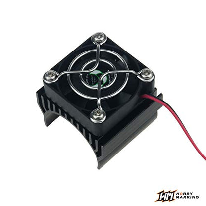 1/8 RC Motor Heatsink Cooling Fan 40mm Aluminum Heat Sink for 1:8 Truck Buggy Crawler RC Car 540 550 Elektric Motor