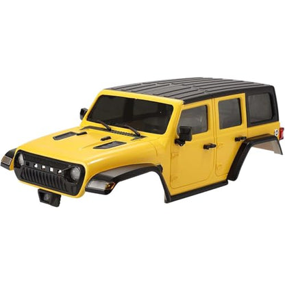 6.10inch/155mm Wheelbase Shell ABS Hardtop Body Kit Replacement Part for TRX4M Bronco Defender AX8560 1/18 RC Crawler Chassis (Yellow) - color: Yellow