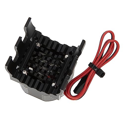 DKKY RC Motor Cooling Fan Heatsink 21000RPM 36mm for Traxxas TRX4 TRX6 Axial SCX10 540 550 1406 1410 1415 1412 Motor (Black) - style: Black