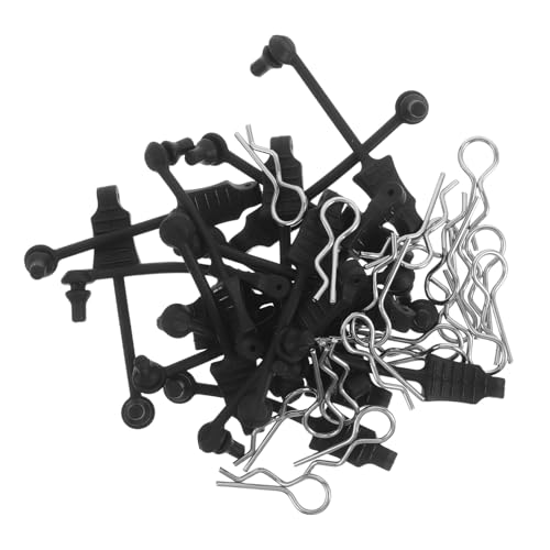 Abaodam 20pcs Metal R-Type Body Clip Pins Universal Rc Car Body Fasteners Replacement Parts with Pull Tabs for Rc Crawler Car Shell Accessories