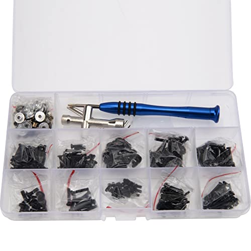 357Pcs Universal M2 M2.5 M3 RC Screws Kit Screw Fasteners Gasket Repair Tool Set Compatible with MN D90 D91 MN99S WPL C14 C24 B24 B36 1/12 1/16 RC Car