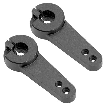 4Pcs Vgoohobby Aluminum 25T Servo Arm Horn Steering Arms Fit for Standard Servo Motors Compatible with Traxxas Axial Tamiya 1/10 RC Crawler Car (Black) - color: Black
