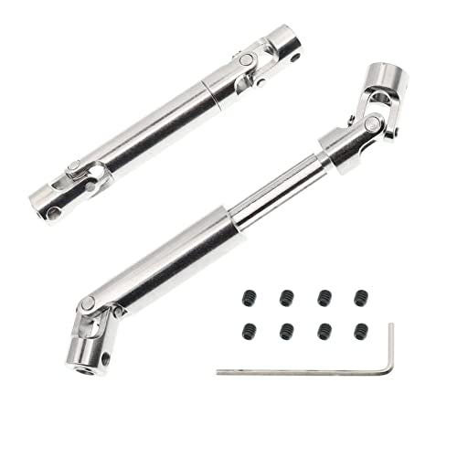 2Pcs Treehobby Stainless Steel Centre Drive Shaft CVD Drive Shaft 110mm-155mm Compatible with Axial Tamiya RC4WD D90 90028 SCX10 SCX0016 1/10 RC Off-Road Crawlers Car