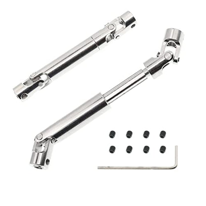 2Pcs Treehobby Stainless Steel Centre Drive Shaft CVD Drive Shaft 110mm-155mm Compatible with Axial Tamiya RC4WD D90 90028 SCX10 SCX0016 1/10 RC Off-Road Crawlers Car