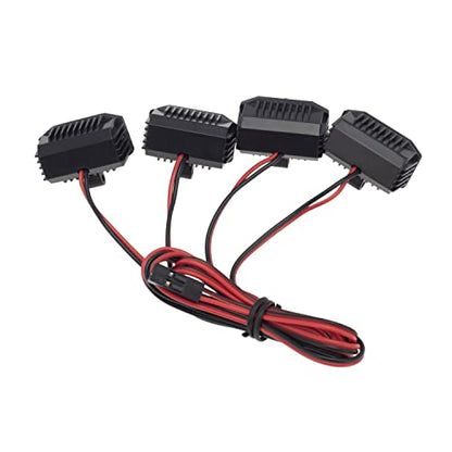 RC Crawler LED Light Kit - Bumper & Headlights for 1/10 Scale Trx4, Trx6, Scx10, Wraith, Redcat Gen 8 - IP67 Waterproof Off-Road Upgrade Accessories