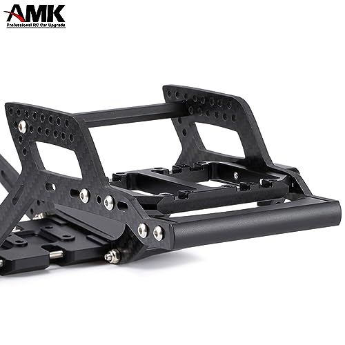 AMK Aluminum Alloy 1/10 Crawler Bumper Mount with Chassis Reinforcement Bar for LCG Frame Axial SCX10 Upgrades Element Enduro(Bumper Set) - color: Bumper Set