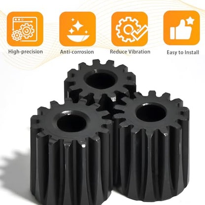 3PCS 48P Pinion Gear Set Hardened Steel 3.175mm Shaft 13T 14T 15T with Screws & Hex for 1/10 RC Arrma Traxxas HPI Kyosho Losi Axial SCX10 Tamiya Monster Truck Buggy Motor Upgrade Parts - size: 13 14 15T