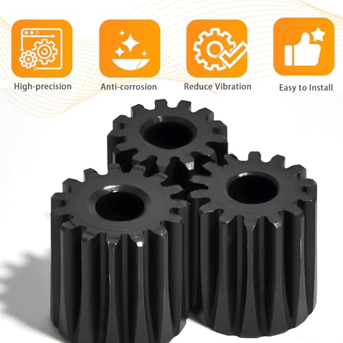 3PCS 48P Pinion Gear Set Hardened Steel 3.175mm Shaft 13T 14T 15T with Screws & Hex for 1/10 RC Arrma Traxxas HPI Kyosho Losi Axial SCX10 Tamiya Monster Truck Buggy Motor Upgrade Parts - size: 13 14 15T