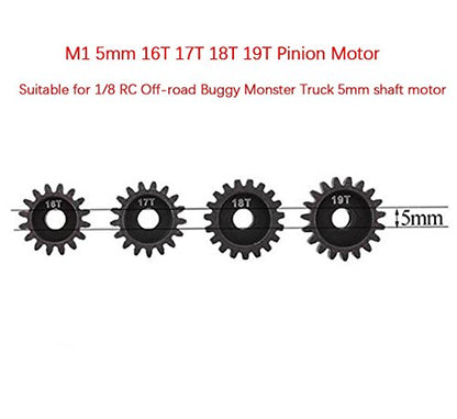 Mod 1 Pinion Gear 5mm 16T 17T 18T 19T Mod1 M1 Pinion Gear 5mm Shaft