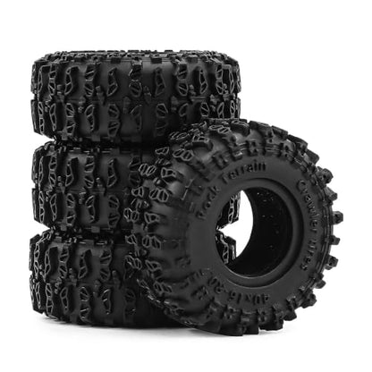 for SCX30 0.7" Swamp Claw Tires 40x16mm (1.57x0.63in) for Ascent-32 1/30 1/32 RC Crawler – Super Soft Sticky Rubber, Foam Inserts (4pcs) - color: Black B