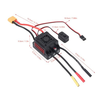 Aramox 1 10 RC Car Brushless ESC Aluminum Alloy Electronic Speed Controller 45A 3A BEC Cooling Fan for On Road Off Road Buggy Short Course Truck Racing