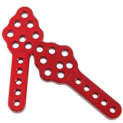 4Pcs Metal RC Car Shock Absorber Mount Adjustable Height Angle Stand Compatible with Axial SCX10 90046 D90 D110 SCX10III 1/10 RC Crawler (Red) - color: Red