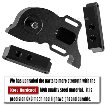 RC LCG Transmission Gearbox Upgrades Part for 1/10 SCX10 SCX10 II 90046 SCX10 III AXI03007 RC Crawler Car,Aluminum Low Center of Gravity highperformance Transmission Gearbox,Black - color: Black - (Gearbox)