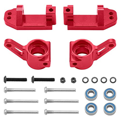 OGRC Caster Block Steering Blocks for Traxxas 2WD Slash/Stampede（Red） | L&R Aluminum Alloy 2WD Caster Block & Steering Blocks for 1/10 Traxxas Slash Stampede Rustler 2WD RC Truck - color: Red