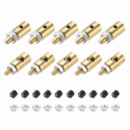 MECCANIXITY Linkage Stoppers Connecting Servo Arm, Push Rod with Nut and Screw for RC Airplane, D4x1.2mm D5x3mm 10 Pcs - size: D4x1.2mm; D5x3mm