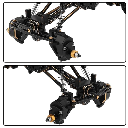 Brass Assembled Car Chasiss Frame Kit with Axles Bumper Gearbox for Axial 1/24 AX24 4WS XC Crawler Truck Model RC Upgrade Parts
