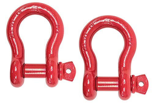 Mytee Products (2 Pack 1-1/2" Anchor Shackle Forged Carbon Steel w/Alloy Screw Pin WLL # 17 Tons (34,000 lbs)| Double Rust Protection Heavy Duty D Ring Shackle for Towing, Rigging & Vehicle Recovery - color: 2 - Pack, size: 1-1/2" (17 Ton WLL), style: All