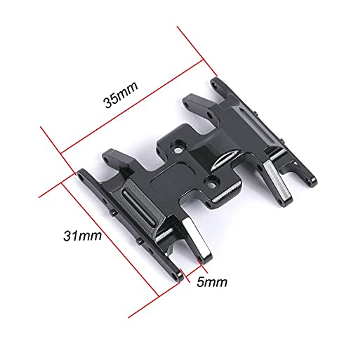 Aluminum Alloy Skid Plate for 1/24 Axial SCX24 RC Crawler Car Upgrades Transmissions Center Gearbox Protective Plate (Black) - color: Black