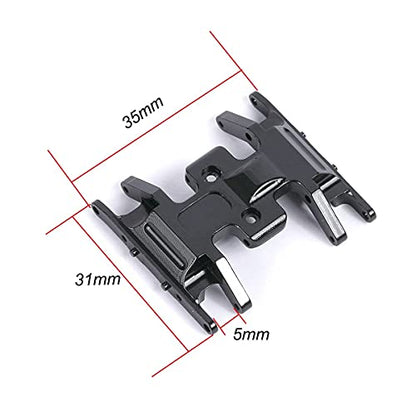 Aluminum Alloy Skid Plate for 1/24 Axial SCX24 RC Crawler Car Upgrades Transmissions Center Gearbox Protective Plate (Black) - color: Black