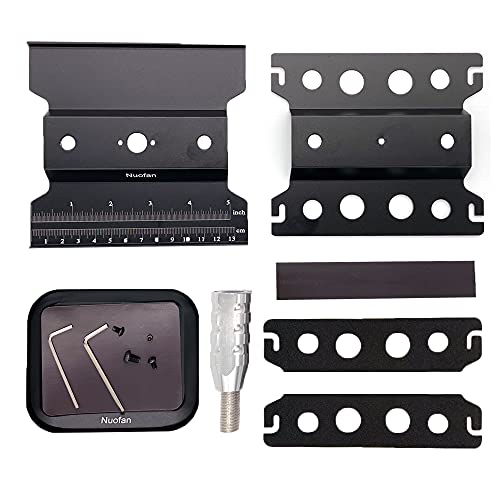 RC Car Work Stand Aluminum Repair Workstation 360 Degree Rotation Lift Lower w/Screw Tray for 1/10 1/12 1/16 Scale Traxxas TRX4 Axial Arrma Redcat Losi RC Crawler Monster Truck Buggy (Black)