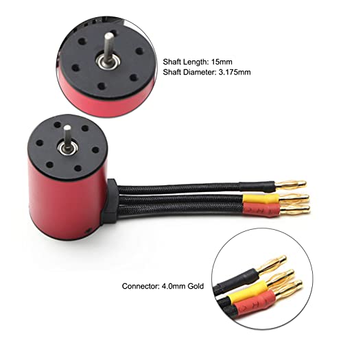 GoolRC 3650 2300KV Brushless Motor with 60A Brushless ESC Electric Speed Controller, 25KG Digital Servo and Programming Card, Waterproof Motor ESC Combo Set for 1/8 1/10 RC Car