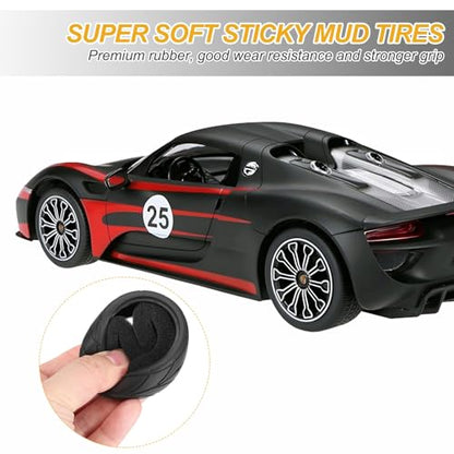 MECCANIXITY 4 Pcs RC 1/10 on Road Car Tire, Rubber Super Soft Tyre Racing Drift Tires with Foam Insert for RC 1:10 HPS TT01 Touring Drift Car Wheel Rim Upgrades Single-Line Pattern 65mm