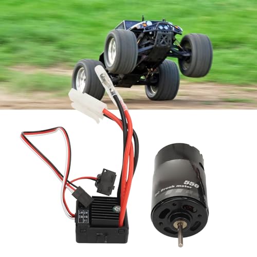 550 Brushed Motor ESC Combo, High Performance Low Noise 60A Brushed ESC with 550 Motor for 1/10 RC Cars Off Road and Crawling - size: 12T, style: 12T