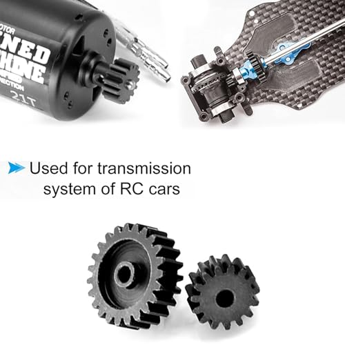 32P Hardened Pinion Gear Set 1/8 Inch Hole Metal Pinion Gear 15T 16T 17T 18T 19T 3.175mm RC Motor Pinion Gear Kit for 1/10 RC Car - style: 15 16 17 18 19T