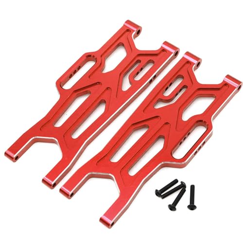 Aluminum Front Lower Suspension Arms Set Compatible for Arrma 1/10 Kraton/Outcast 4x4 4S V2 BLX RC Truck Upgrade Parts L/R Suspension Arms Swing Arm Replacement ARA330711 - color: red, size: Front Lower