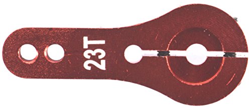 23T for JR/Airtronics/KO Red Aluminum Dual Clamping Servo Horn - 2 Pack #8006