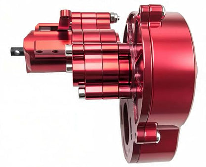 Metal Complete Gearbox Transmission Upgrade for Axial SCX10 AX10 Wraith 1/10 RC Crawler Car Truck(Red)