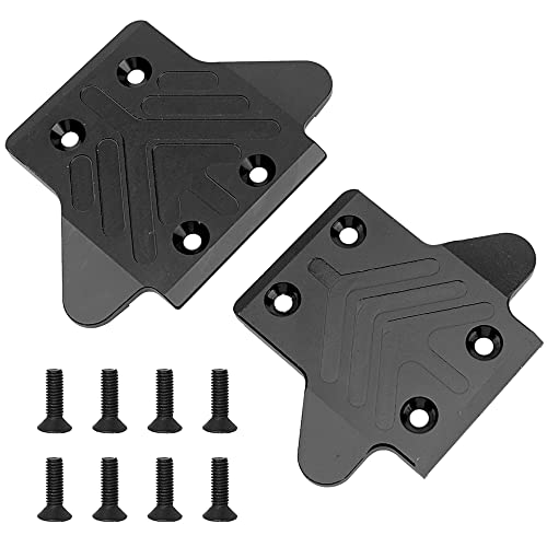 ShareGoo Aluminum Alloy Front & Rear Skid Plate Bottom Chassis Armor Protection Cover Compatible with Arrma 1/8 Kraton 6S RC Car Upgrade Part (Black) - color: Black