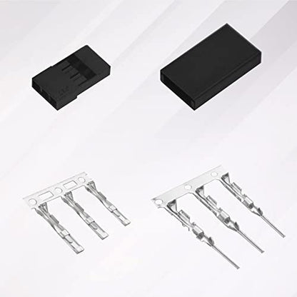 WMYCONGCONG 450 PCS Universal Servo Cable Wire Connector and Male Female Crimp Pin Kit compatible with JR Hitec Connector