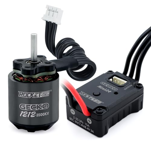 Surpass 1212 3500KV Outrunner Brushless Motor with ESC Combo for RC 1/18 TRX4M Upgrade Parts 1/24th RC Crawler（not fit for SCX24）
