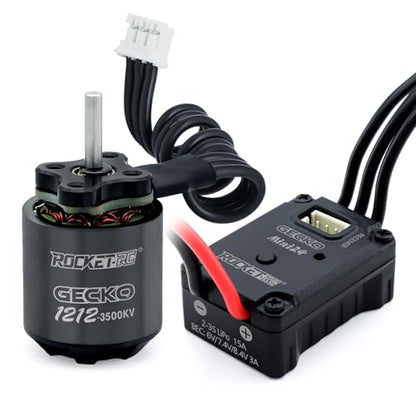 Surpass 1212 3500KV Outrunner Brushless Motor with ESC Combo for RC 1/18 TRX4M Upgrade Parts 1/24th RC Crawler（not fit for SCX24）
