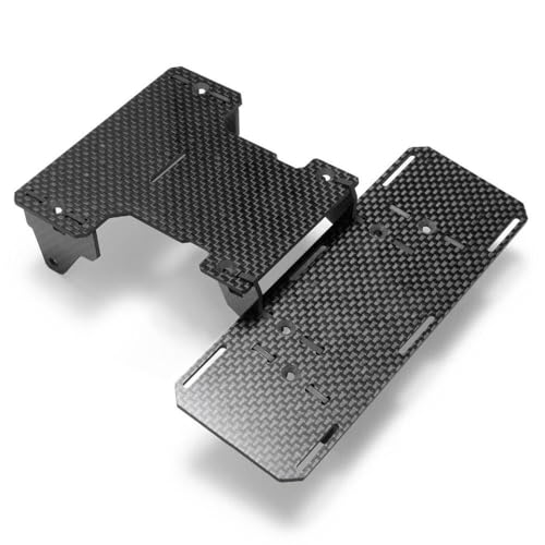 RC Crawler Battery Tray Front Mount 1/10 Scale Carbon Fiber Low Center of Gravity Compatible with Axial SCX10 II 90022 90027 90046 90047