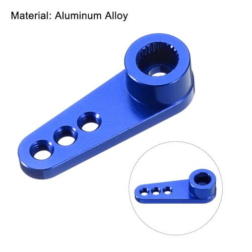 MECCANIXITY Metal 25T 25 Teeth Steering Servo Single Arm Horn Dark Blue for DIY RC Car/Boat/Airplane Boat Accessory - color: Dark Blue